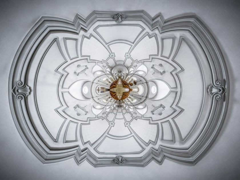PIC BY ERNST CHRISTEN / CATERS - (Pictured: Norte Damme de lAssomption, Saignelegier, Switzerland) - These kaleidoscopic panoramas showcase the vibrant beauty of religious places of worship. Snappy by photographer Ernst Christen, the images offer a 360-degree view of churches, chapels, mosques and temples, popping out from teh frame thanks to Ernsts unique technique. In order to create his segmented panoramas, Ernst, 52, captures 26 images - three rows of eight, plus one up and one down - before stitching them together. The photographer, from Solothurn, Switzerland, became interested in this subject matter after moving from a Buddhist forest monastery, in the jungle of Thailand, back to the hyperactive Western world. - SEE CATERS COPY