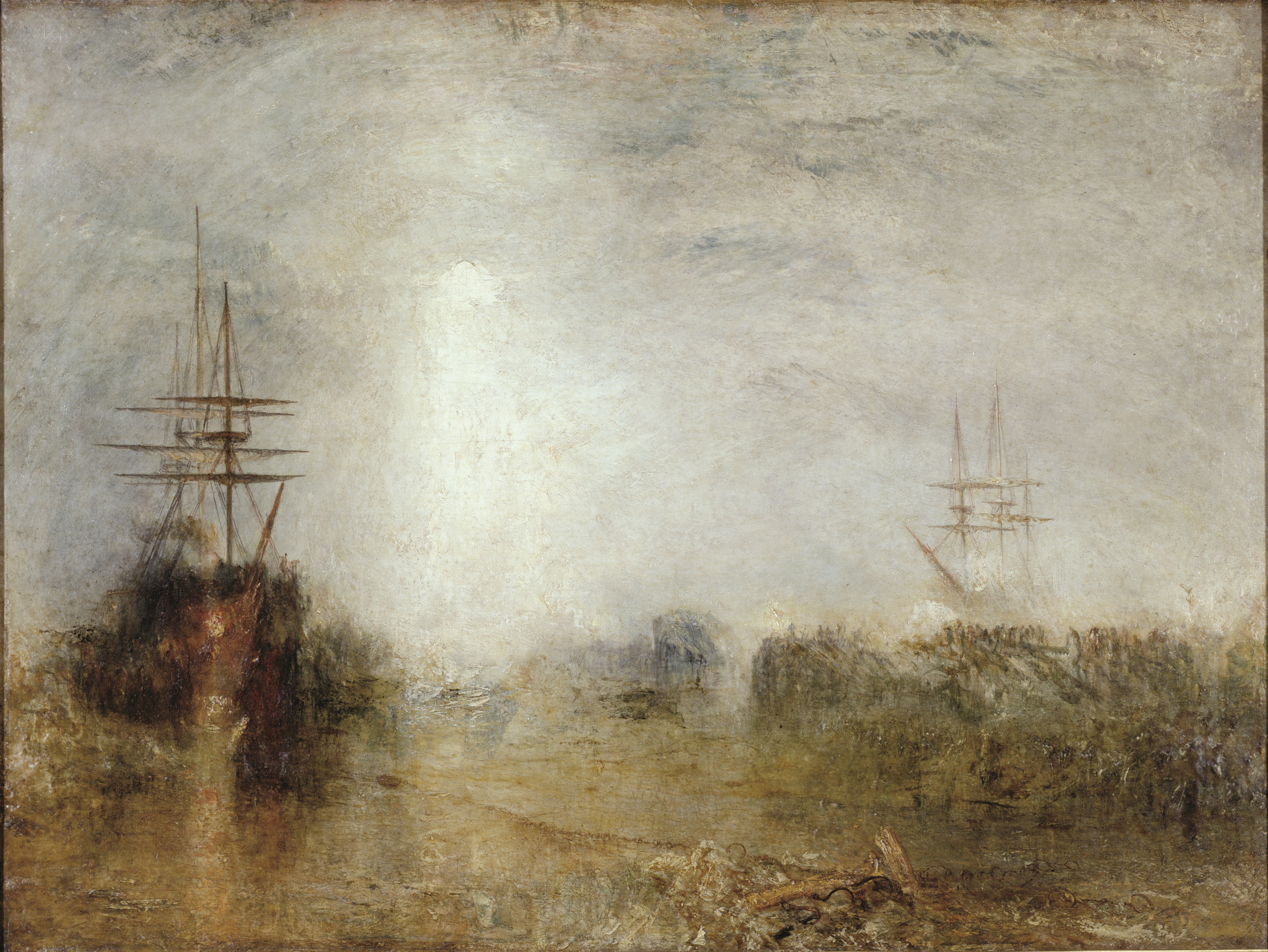 "Whalers Entangled in Flaw Ice, Endeavoring to Extricate Themselves," oil on canvas, 1846 (Courtesy of The Met)