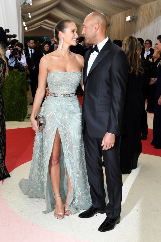 Model Hannah David and Retired Athlete Derek Jeter (Larry Busacca/Getty Images))