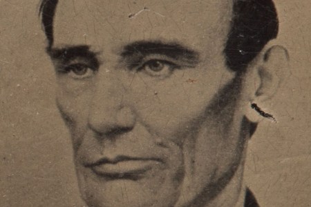 Abraham Lincoln Back-to-Back Ferrotype Badge