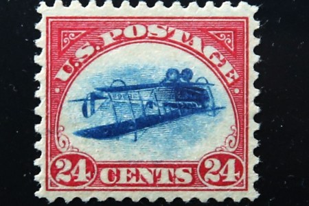A rare stamp known as an "Inverted Jenny" (Spencer Platt/Getty Images)