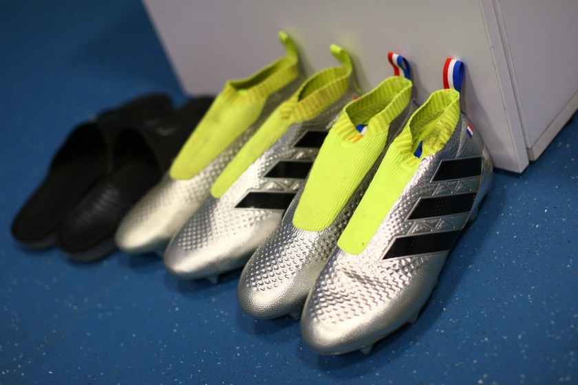 The players cleats prior to the UEFA EURO 2016 Group A match between France and Albania at Stade Velodrome. (Jan Kruger - UEFA/UEFA via Getty Images)