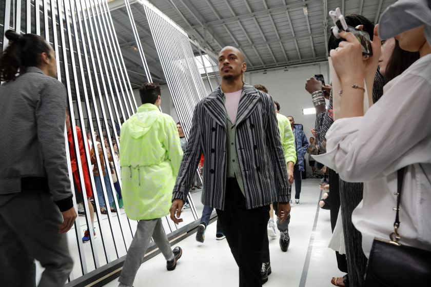 Models present creations by Carven during the Men's Spring/Summer 2017 collection fashion show. (Francois Guillot/AFP/Getty Images)