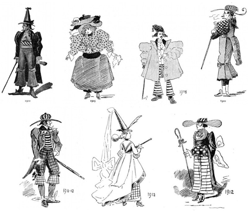 Fashion in 1900's as imagined in 1893 (Strand Magazine via Internet Archive)