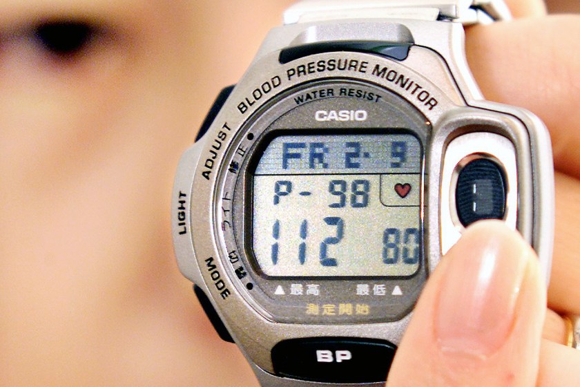 Casio's BP-1DJ was one the first watches to monitor blood pressure and heart rate (Kazuhiro Nogi/AFP/Getty Images)