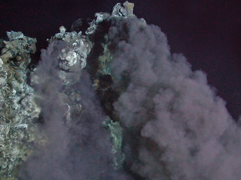 Photograph of the top of a black smoker chimney on the south-eastern edge of the iguanas vent field, taken during the 2005 Galapagos Expedition. Galapagos Islands. Dated 2005. (Photo by: Universal History Archive/UIG via Getty Images)