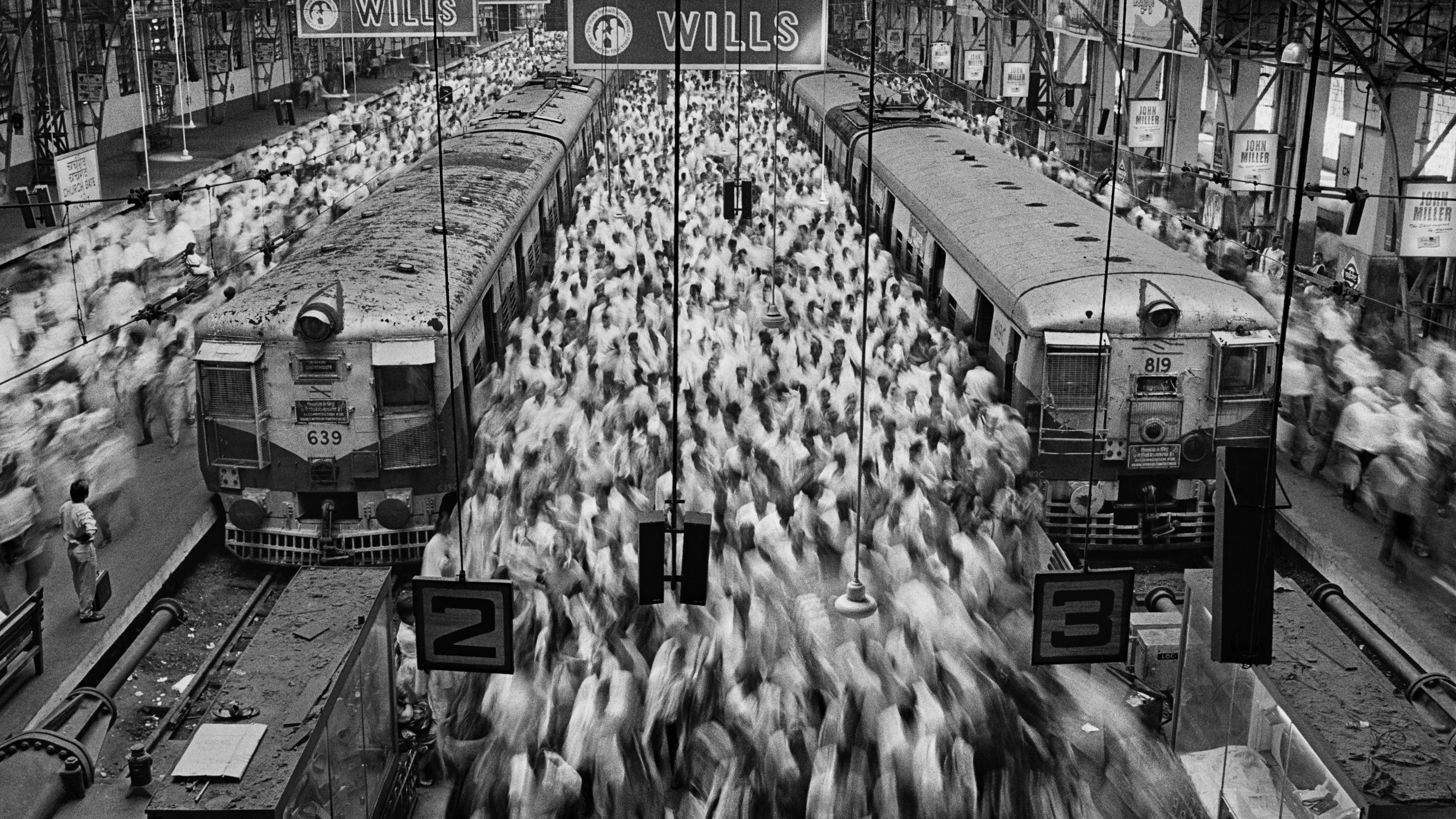 Church Gate Station in Bombay, India during 1995. (Sebastião Salgado/Amazonas Images)
