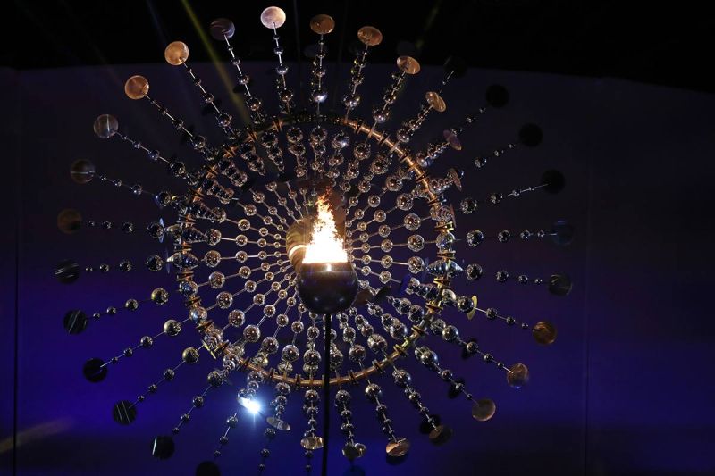 RIO DE JANEIRO, BRAZIL - AUGUST 05: The Olympic flame is seen during The 2016 Summer Olympics Opening Ceremony at Maracana Stadium on August 5, 2016 in Rio de Janeiro, Brazil. (Photo by Ian MacNicol/Getty Images)