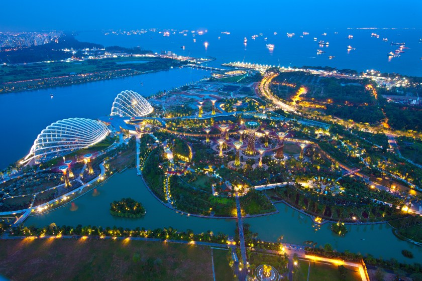 A 45-minute helicopter ride will provide stunning views of Singapore (Seng Chye Teo/Moment Open/Getty Images)