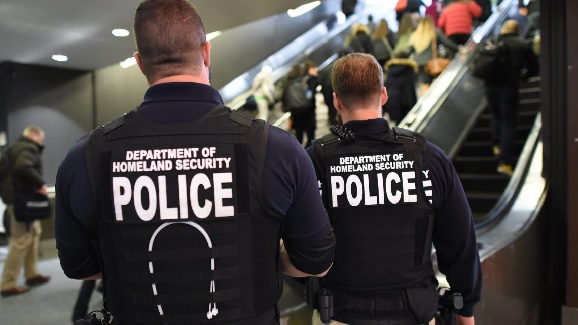 US Department of Homeland Security police walk through Penn Station on November 24, 2015 in New York. After a string of terror attacks in several countries, the US government issued a worldwide travel alert warning American citizens of "increased terrorist threats".  AFP PHOTO / TIMOTHY A. CLARY / AFP / TIMOTHY A. CLARY        (Photo credit should read TIMOTHY A. CLARY/AFP/Getty Images)