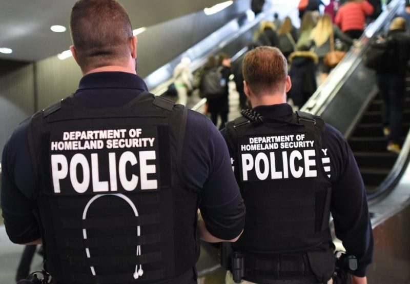 US Department of Homeland Security police walk through Penn Station on November 24, 2015 in New York. After a string of terror attacks in several countries, the US government issued a worldwide travel alert warning American citizens of "increased terrorist threats". AFP PHOTO / TIMOTHY A. CLARY / AFP / TIMOTHY A. CLARY (Photo credit should read TIMOTHY A. CLARY/AFP/Getty Images)