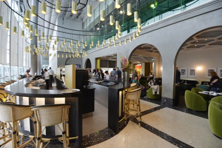 A general view taken on July 17, 2015 shows the gastronomic restaurant "I love Paris" at the International Airport Charles de Gaulle, northern Paris.  AFP PHOTO / MIGUEL MEDINA        (Photo credit should read MIGUEL MEDINA/AFP/Getty Images)
