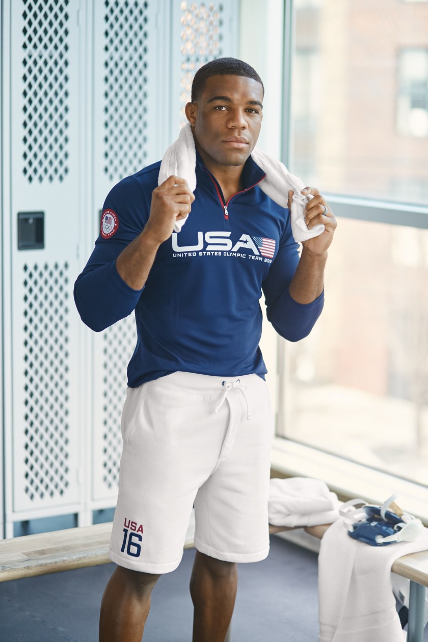 Jordan Burroughs sporting more Team USA attire (Courtesy Ralph Lauren)