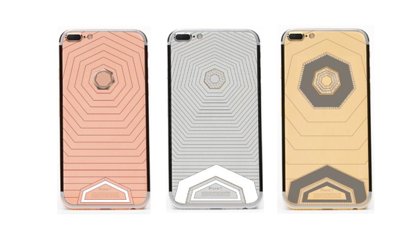 The Lux iPhone 7 Deluxe Collection 24k Gold, 18k Rose Gold and 950 Platinum Brikk versions of the iPhone 7 (Brikk)