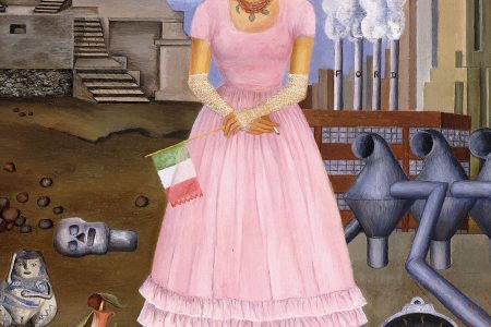Self-Portrait on the Border Line Between Mexico and the United States, 1932, by Frida Kahlo (Banco de México Diego Rivera Frida Kahlo Museums Trust, Mexico, D.F./Artists Rights Society (ARS), New York)
