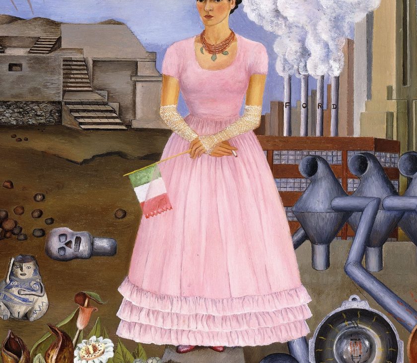 Self-Portrait on the Border Line Between Mexico and the United States, 1932, by Frida Kahlo (Banco de México Diego Rivera Frida Kahlo Museums Trust, Mexico, D.F./Artists Rights Society (ARS), New York)