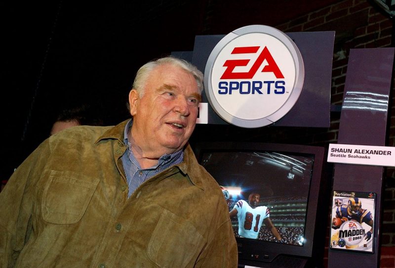 John Madden during Super Bowl XXXVII - EA Sports Ninth Annual Football Videogame Tournament at Axiom Nightclub in San Diego, California, United States. (Photo by Dimitrios Kambouris/WireImage)
