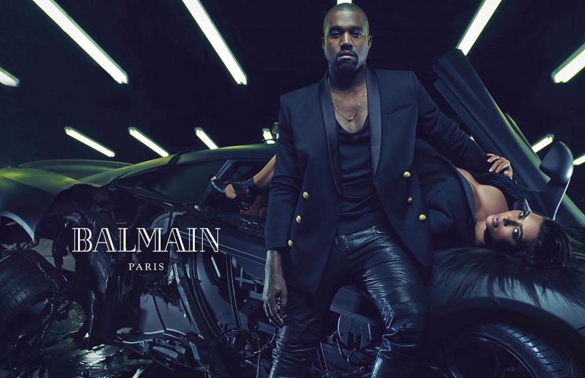 West's appearance in Balmain's 2014 campaign (Courtesy Balmain)