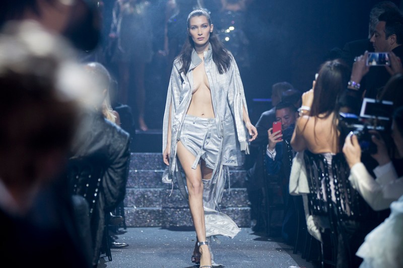 Bella Hadid walks the runway at the amfAR's 23rd Cinema Against AIDS Gala at Hotel du Cap-Eden-Roc on May 19, 2016 in Cap d'Antibes, France. (Kevin Tachman/WireImage)