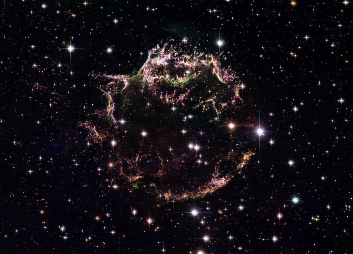 A new image taken with the NASA/ESA Hubble Space Telescope provides a detailed look at the tattered remains of a supernova explosion known as Cassiopeia A (Cas A). It is the youngest known remnant from a supernova explosion in the Milky Way. The new Hubble image shows the complex and intricate structure of the star's shattered fragments.