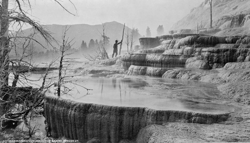 Mammoth Hot Springs in 1872 (Library of Congress)