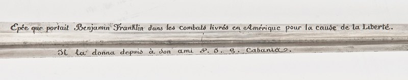 Benjamin Franklin Sword