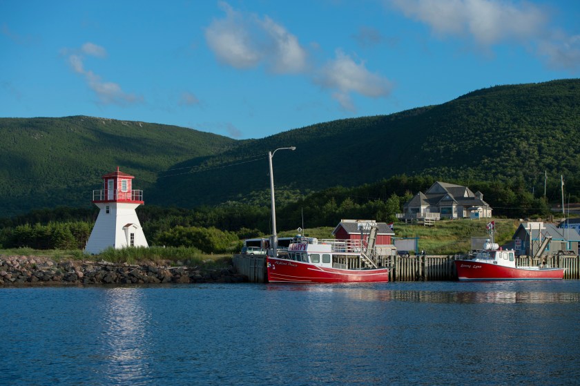 Fishing port of Pleasant Bay with lighthouse along the west coast of Cape Breton Island, Nova Scotia, Canada. (Wolfgang Kaehler/LightRocket via Getty Images)
