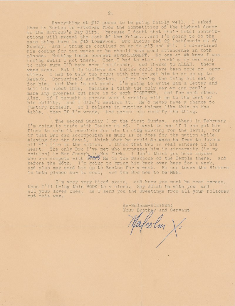 Malcolm X Signature