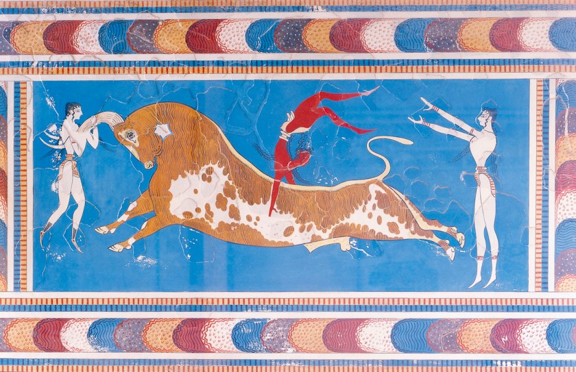 Greece, Crete, Knossos, Palace of Minos, circa 1700-1450 B.C., Aegean Civilizations, Minoan Civilization, Greek Civilization