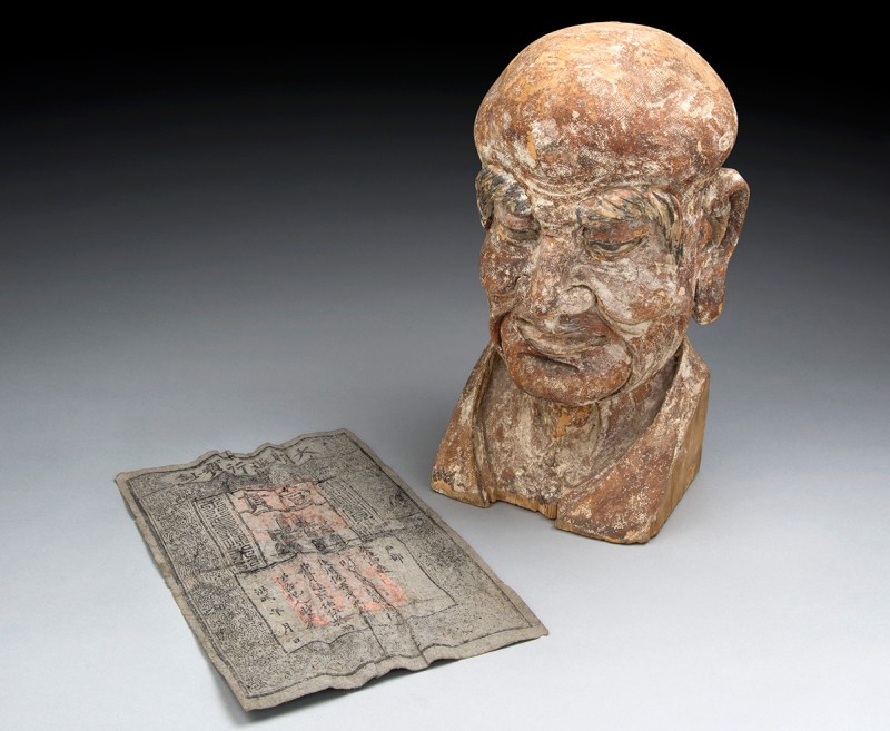 Chinese Sculpture with Banknote Inside