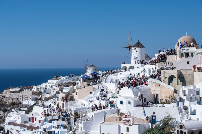 Overview of the Red Bull Art of Motion venue on Santorini Island, Greece on October 1, 2016. (Predrag Vuckovic/Red Bull Content Pool)