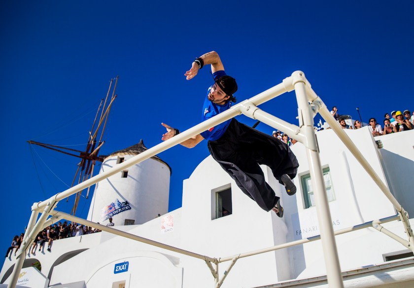 Yoann Leroux of France competes during Red Bull Art of Motion 2016 on Santorini island, Greece on October 1, 2016. (Samo Vidic/Red Bull Content Pool)
