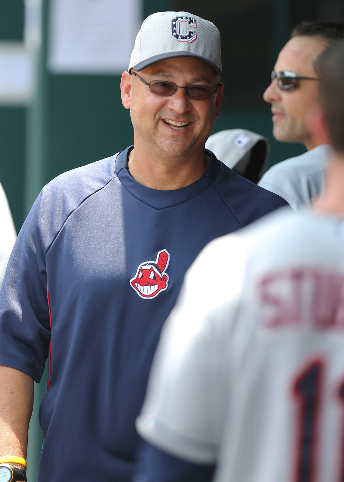 KANSAS CITY, MO - JULY 4:  Terry Francona #17 of the Cleveland Indians walks the dugout during a game against the Kansas City Royals at Kauffman Stadium on July 4, 2013 in Kansas City, Missouri. (Photo by Ed Zurga/Getty Images)