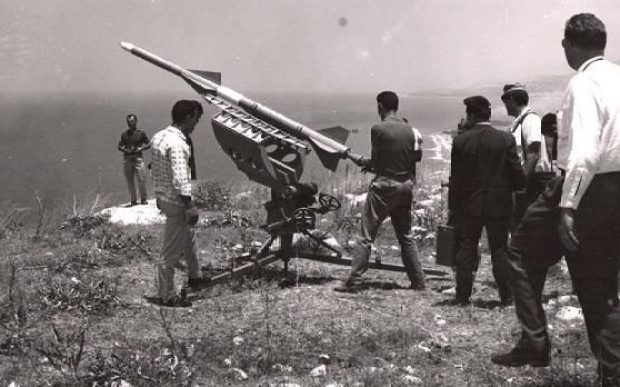 Preparing to launch a rocket, c. 1960s (Manoug Manougian)