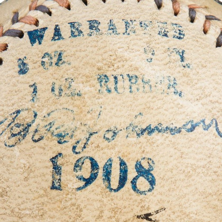 1908 World Series Final Out Ball