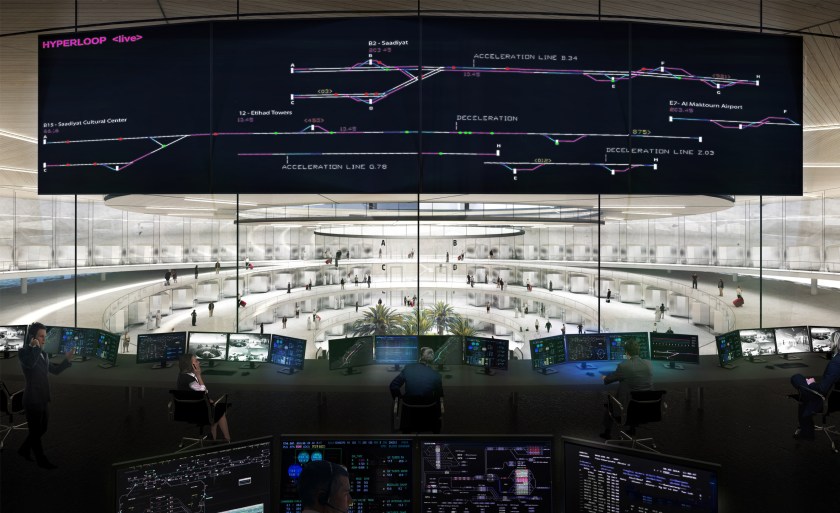 Burj Khalifa Hyperportal Control Center, Dubai (Bjarke Ingels Group/ Hyperloop One)