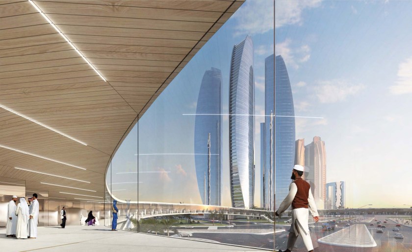 Etihad Towers Hyperportal, Interior View, Abu Dhabi (Bjarke Ingels Group/ Hyperloop One)