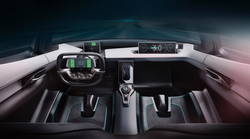 A peeak at the EP9's interior (NextEV/NIO)