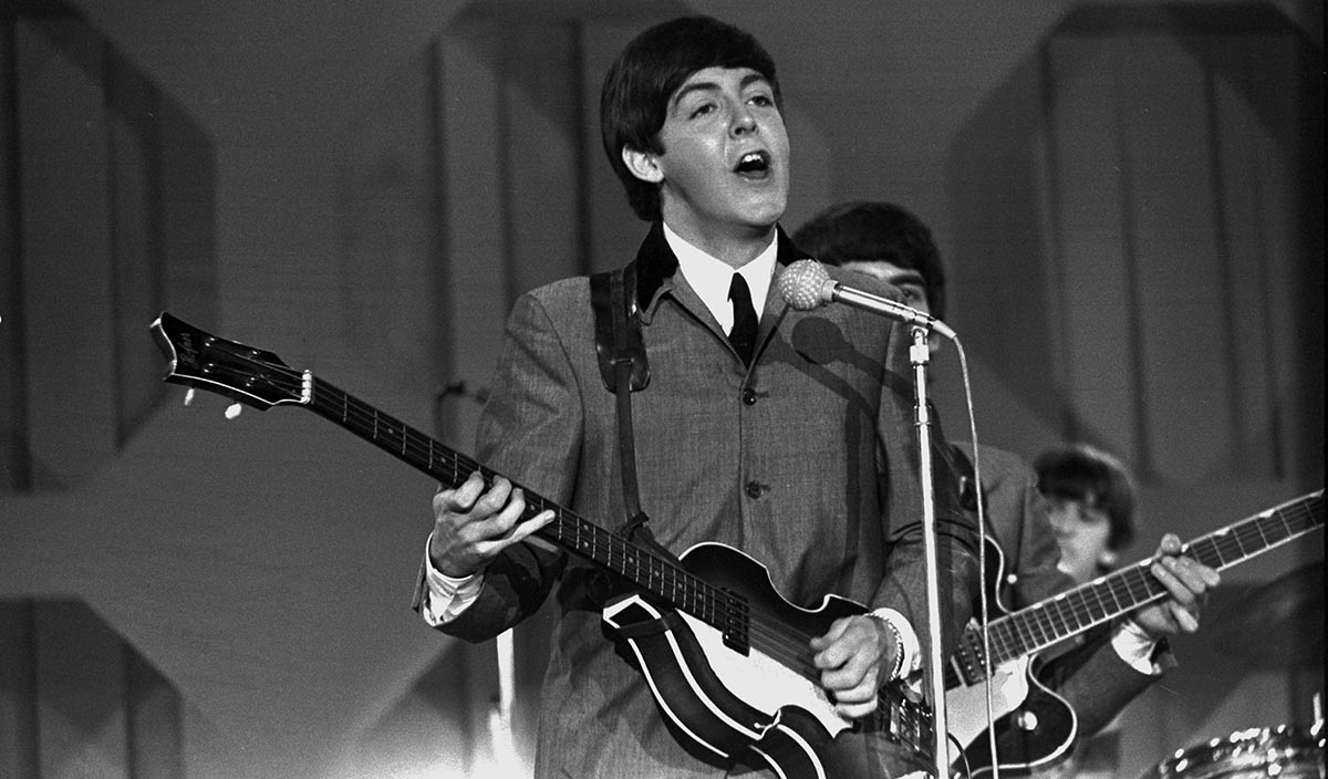 THE ED SULLIVAN February, 16, 1964. Deauville Hotel, Miami Beach, Florida. The Beatles' second appearance, Paul McCartney. (CBS via Getty Images)