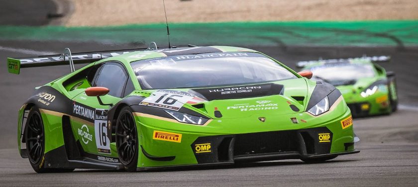 The Lamborghini Huracan GT3 at the Lamborghini driving school.