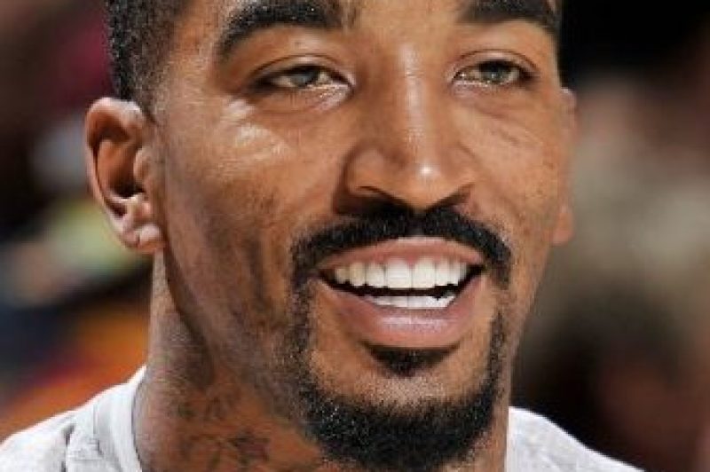 J.R. Smith #5 of the Cleveland Cavaliers looks on before the game against the Detroit Pistons (David Liam Kyle/NBAE via Getty Images)