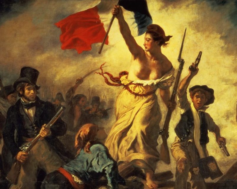 Liberty Leading the People, 28 July 1830 (oil on canvas) (for detail see 95120)