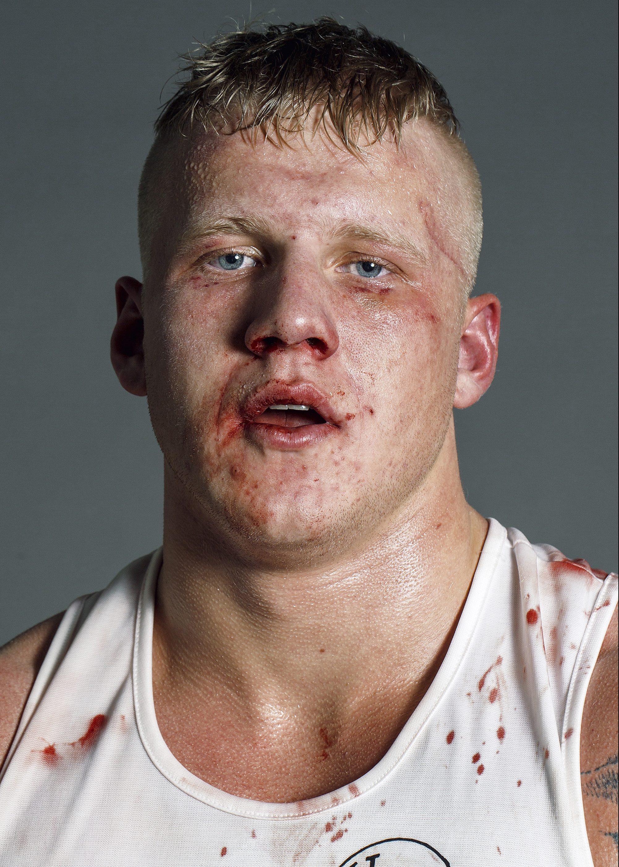 Portraits of the silver medal winners just after losing their final at the Zealand boxing Championships held in Copenhagen in March. (Nikolai Linares/2016 Sony World Photography Awards)