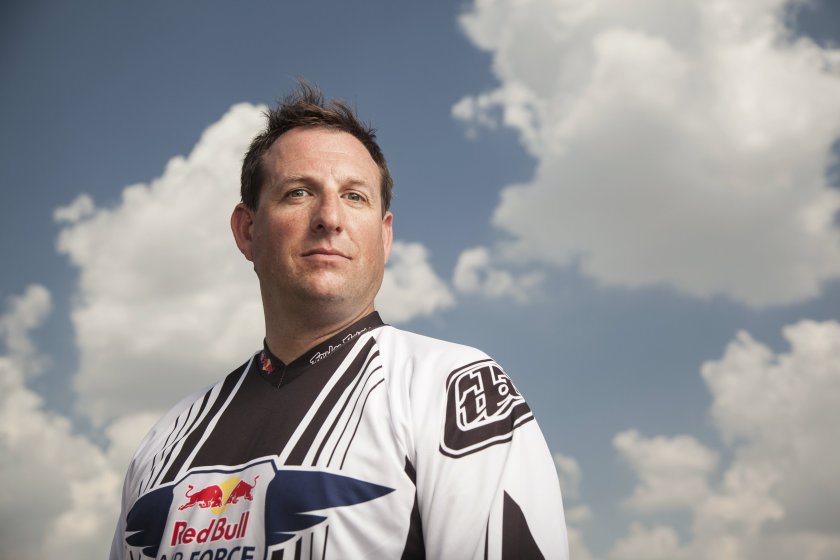 Luke Aikins poses for a portrait after skydiving in Irving, Texas, USA on September 5th 2013. (Ben Garrett/Red Bull Content Pool)