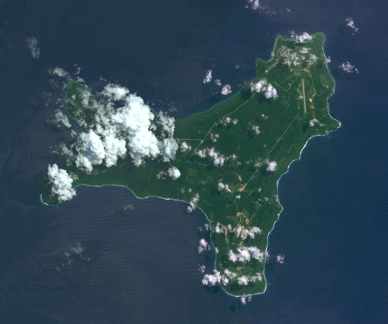 DigitalGlobe overview image Christmas Island, Australia. Christmas Island is a small island in the Indian Ocean, located 2600km north-west of Perth, Western Australia. (Getty Images)