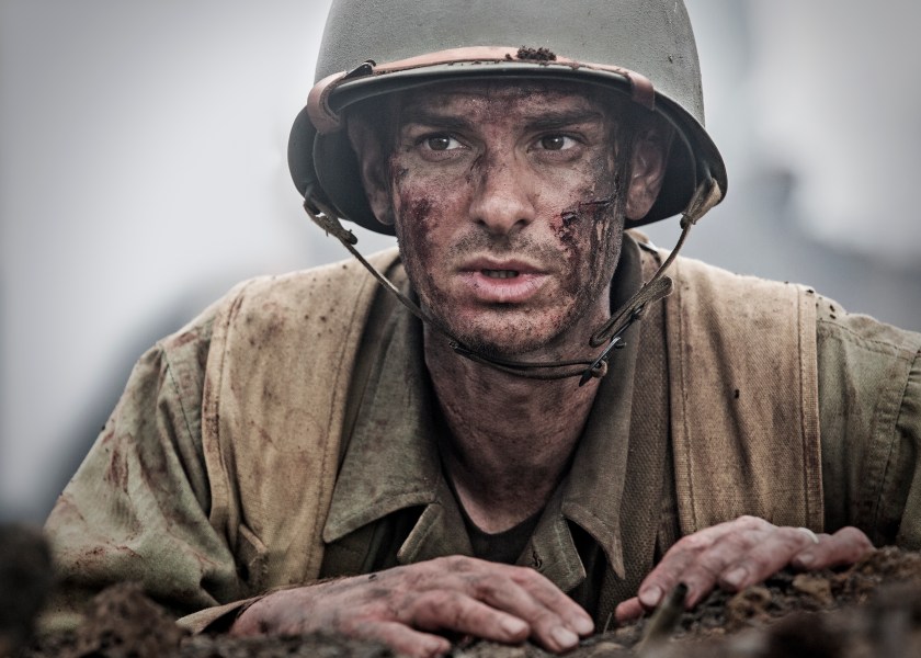 Andrew Garfield, starring as Desmond Doss, in 'Hacksaw Ridge' (Mark Rogers)