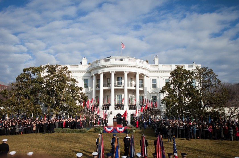 President Hu Jintao of China makes a statement on the South Lawn of the White House, Jan. 19, 2011. (Official White House Photo by Samantha Appleton)