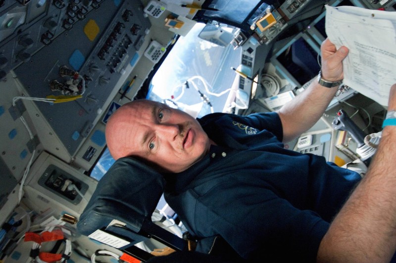 IN SPACE - MAY 16: In this handout provided by National Aeronautics and Space Administration (NASA), Astronaut Mark Kelly, STS-134 commander, gets to work soon after Endeavour reaches Earth orbit as he sits at the commander's station on the shuttle's forward flight deck as he and five other veteran crew members head to the International Space Station May 16, 2011 in space. After 20 years, 25 missions and more than 115 million miles in space, NASA space shuttle Endeavour is on its final flight to the International Space Station before being retired and donated to the California Science Center in Los Angeles. Capt. Mark E. Kelly, U.S. Rep. Gabrielle Giffords' (D-AZ) husband, will lead mission STS-134 as it delivers the Express Logistics Carrier-3 (ELC-3) and the Alpha Magnetic Spectrometer (AMS-2) to the International Space Station. (Photo by NASA via Getty Images)