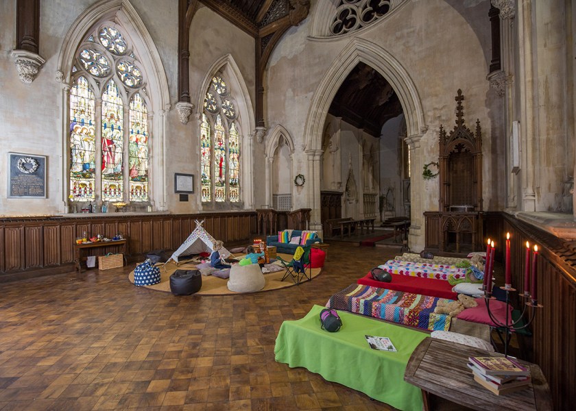 Champing in Medieval Churches in England