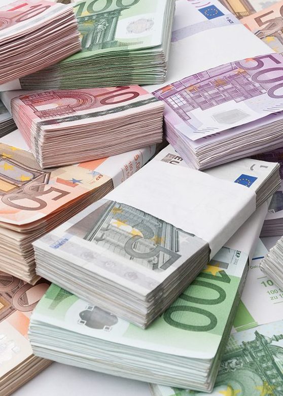 Euro banknotes